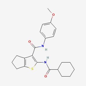 2-[(cyclohexylcarbonyl)amino]-N-(4-methoxyphenyl)-5,6-dihydro-4H-cyclopenta[b]thiophene-3-carboxamide