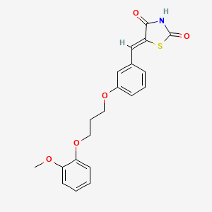 molecular formula C20H19NO5S B4640609 5-{3-[3-(2-methoxyphenoxy)propoxy]benzylidene}-1,3-thiazolidine-2,4-dione 