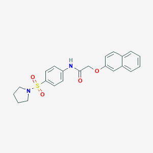 molecular formula C22H22N2O4S B464061 2-(2-naphthyloxy)-N-[4-(1-pyrrolidinylsulfonyl)phenyl]acetamide CAS No. 315671-64-8