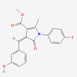molecular formula C20H16FNO4 B4640615 methyl 1-(4-fluorophenyl)-4-(3-hydroxybenzylidene)-2-methyl-5-oxo-4,5-dihydro-1H-pyrrole-3-carboxylate 