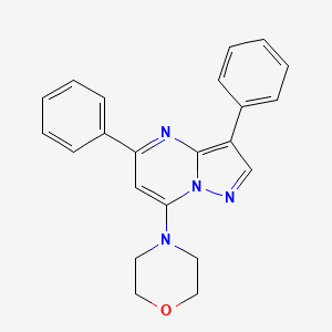 molecular formula C22H20N4O B4640626 7-(4-morpholinyl)-3,5-diphenylpyrazolo[1,5-a]pyrimidine 