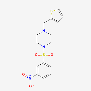 molecular formula C15H17N3O4S2 B4640631 1-[(3-nitrophenyl)sulfonyl]-4-(2-thienylmethyl)piperazine 