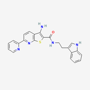 3-amino-N-[2-(1H-indol-3-yl)ethyl]-6-(2-pyridinyl)thieno[2,3-b]pyridine-2-carboxamide