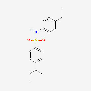 molecular formula C18H23NO2S B4640651 4-sec-butyl-N-(4-ethylphenyl)benzenesulfonamide 