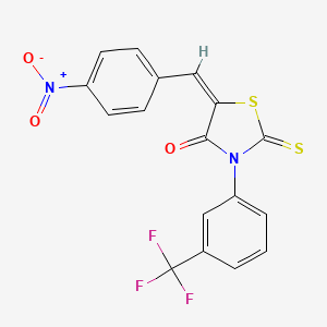 molecular formula C17H9F3N2O3S2 B4640689 5-(4-nitrobenzylidene)-2-thioxo-3-[3-(trifluoromethyl)phenyl]-1,3-thiazolidin-4-one 