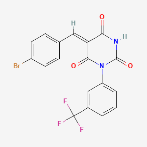 5-(4-bromobenzylidene)-1-[3-(trifluoromethyl)phenyl]pyrimidine-2,4,6(1H,3H,5H)-trione