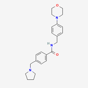 molecular formula C23H29N3O2 B4640697 N-[4-(4-morpholinyl)benzyl]-4-(1-pyrrolidinylmethyl)benzamide 