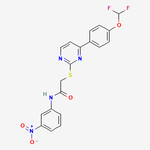 2-({4-[4-(difluoromethoxy)phenyl]-2-pyrimidinyl}thio)-N-(3-nitrophenyl)acetamide