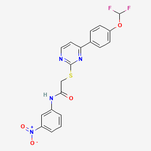 molecular formula C19H14F2N4O4S B4640714 2-({4-[4-(difluoromethoxy)phenyl]-2-pyrimidinyl}thio)-N-(3-nitrophenyl)acetamide 