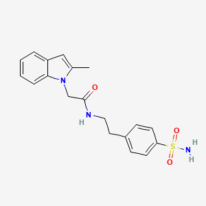 molecular formula C19H21N3O3S B4640736 N-{2-[4-(aminosulfonyl)phenyl]ethyl}-2-(2-methyl-1H-indol-1-yl)acetamide 