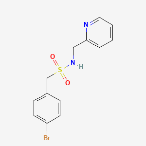 molecular formula C13H13BrN2O2S B4640756 1-(4-bromophenyl)-N-(2-pyridinylmethyl)methanesulfonamide 