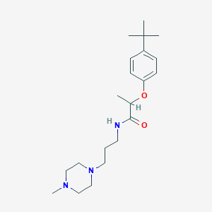 molecular formula C21H35N3O2 B4640762 2-(4-tert-butylphenoxy)-N-[3-(4-methyl-1-piperazinyl)propyl]propanamide 