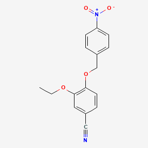 molecular formula C16H14N2O4 B4640768 3-ethoxy-4-[(4-nitrobenzyl)oxy]benzonitrile 