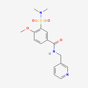 molecular formula C16H19N3O4S B4640776 3-[(dimethylamino)sulfonyl]-4-methoxy-N-(3-pyridinylmethyl)benzamide 