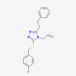 molecular formula C20H20FN3S B4640778 4-allyl-3-[(4-fluorobenzyl)thio]-5-(2-phenylethyl)-4H-1,2,4-triazole 