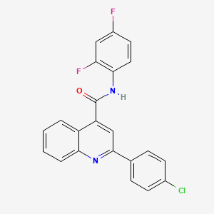 molecular formula C22H13ClF2N2O B4640786 2-(4-chlorophenyl)-N-(2,4-difluorophenyl)-4-quinolinecarboxamide 