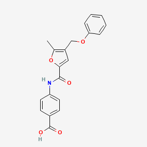 molecular formula C20H17NO5 B4640789 4-{[5-methyl-4-(phenoxymethyl)-2-furoyl]amino}benzoic acid CAS No. 423736-32-7