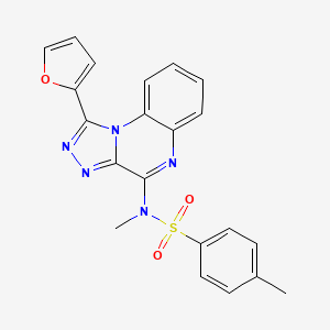 molecular formula C21H17N5O3S B4640794 N-[1-(2-furyl)[1,2,4]triazolo[4,3-a]quinoxalin-4-yl]-N,4-dimethylbenzenesulfonamide 