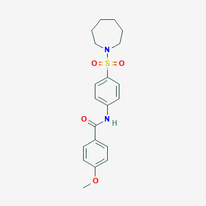 molecular formula C20H24N2O4S B464080 N-[4-(1-azepanylsulfonyl)phenyl]-4-methoxybenzamide CAS No. 316151-01-6