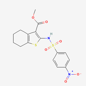 methyl 2-{[(4-nitrophenyl)sulfonyl]amino}-4,5,6,7-tetrahydro-1-benzothiophene-3-carboxylate
