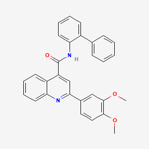 molecular formula C30H24N2O3 B4640825 N-2-biphenylyl-2-(3,4-dimethoxyphenyl)-4-quinolinecarboxamide 