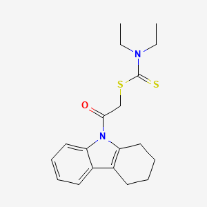 molecular formula C19H24N2OS2 B4640836 2-oxo-2-(1,2,3,4-tetrahydro-9H-carbazol-9-yl)ethyl diethyldithiocarbamate 