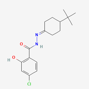 molecular formula C17H23ClN2O2 B4640882 N'-(4-tert-butylcyclohexylidene)-4-chloro-2-hydroxybenzohydrazide 