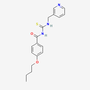 molecular formula C18H21N3O2S B4640897 4-butoxy-N-{[(3-pyridinylmethyl)amino]carbonothioyl}benzamide 