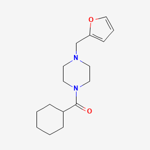 molecular formula C16H24N2O2 B4640910 1-(cyclohexylcarbonyl)-4-(2-furylmethyl)piperazine 