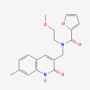 molecular formula C19H20N2O4 B4640925 N-[(2-hydroxy-7-methyl-3-quinolinyl)methyl]-N-(2-methoxyethyl)-2-furamide 