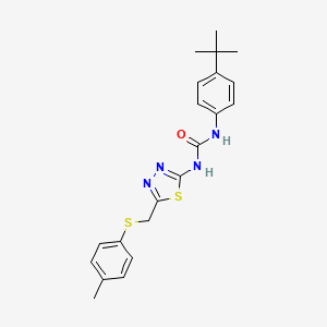 molecular formula C21H24N4OS2 B4640938 N-(4-tert-butylphenyl)-N'-(5-{[(4-methylphenyl)thio]methyl}-1,3,4-thiadiazol-2-yl)urea 
