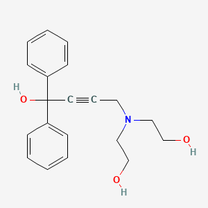molecular formula C20H23NO3 B4640970 4-[bis(2-hydroxyethyl)amino]-1,1-diphenyl-2-butyn-1-ol 