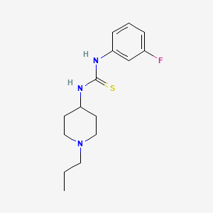 molecular formula C15H22FN3S B4640973 N-(3-fluorophenyl)-N'-(1-propyl-4-piperidinyl)thiourea 