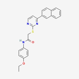 molecular formula C24H21N3O2S B4641019 N-(4-ethoxyphenyl)-2-{[4-(2-naphthyl)-2-pyrimidinyl]thio}acetamide 