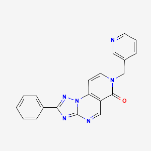 molecular formula C20H14N6O B4641023 2-phenyl-7-(3-pyridinylmethyl)pyrido[3,4-e][1,2,4]triazolo[1,5-a]pyrimidin-6(7H)-one 