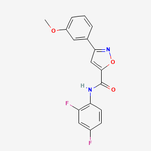 molecular formula C17H12F2N2O3 B4641028 N-(2,4-difluorophenyl)-3-(3-methoxyphenyl)-5-isoxazolecarboxamide 