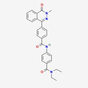 molecular formula C27H26N4O3 B4641040 N-{4-[(diethylamino)carbonyl]phenyl}-4-(3-methyl-4-oxo-3,4-dihydro-1-phthalazinyl)benzamide 