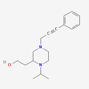 molecular formula C18H26N2O B4641048 2-[1-isopropyl-4-(3-phenyl-2-propyn-1-yl)-2-piperazinyl]ethanol 