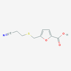 molecular formula C9H9NO3S B4641057 5-{[(2-cyanoethyl)thio]methyl}-2-furoic acid CAS No. 90564-11-7