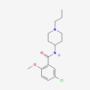 molecular formula C16H23ClN2O2 B4641085 5-chloro-2-methoxy-N-(1-propyl-4-piperidinyl)benzamide 