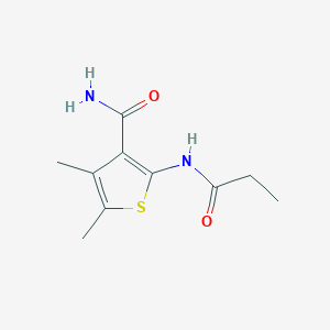 4,5-Dimethyl-2-(propanoylamino)thiophene-3-carboxamide