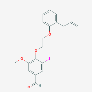 molecular formula C19H19IO4 B4641095 4-[2-(2-allylphenoxy)ethoxy]-3-iodo-5-methoxybenzaldehyde 