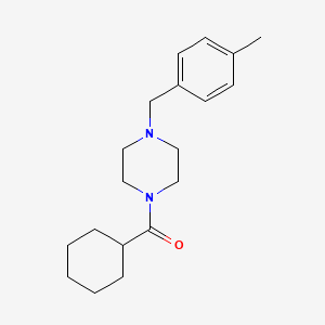 molecular formula C19H28N2O B4641117 1-(cyclohexylcarbonyl)-4-(4-methylbenzyl)piperazine 