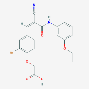 (2-bromo-4-{2-cyano-3-[(3-ethoxyphenyl)amino]-3-oxo-1-propen-1-yl}phenoxy)acetic acid