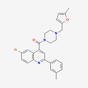 6-bromo-4-({4-[(5-methyl-2-furyl)methyl]-1-piperazinyl}carbonyl)-2-(3-methylphenyl)quinoline