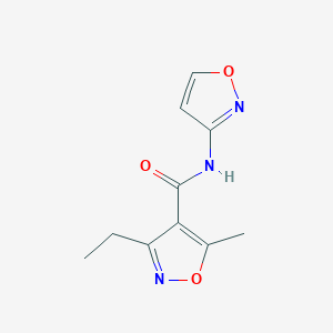 molecular formula C10H11N3O3 B4641148 3-ethyl-N-3-isoxazolyl-5-methyl-4-isoxazolecarboxamide 
