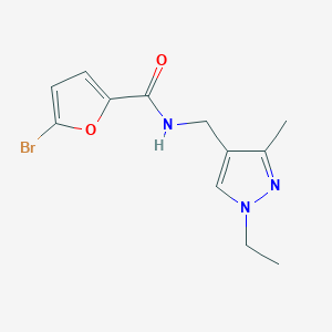 molecular formula C12H14BrN3O2 B4641153 5-bromo-N-[(1-ethyl-3-methyl-1H-pyrazol-4-yl)methyl]-2-furamide 