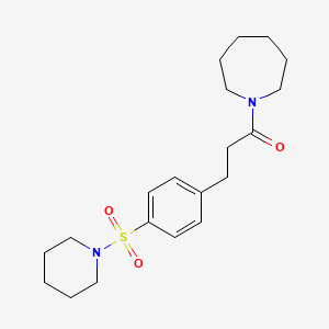 molecular formula C20H30N2O3S B4641169 1-{3-[4-(1-piperidinylsulfonyl)phenyl]propanoyl}azepane 