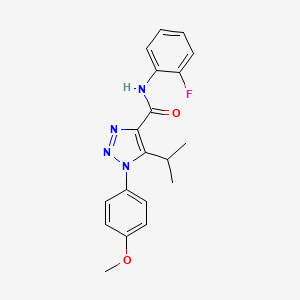 molecular formula C19H19FN4O2 B4641171 N-(2-fluorophenyl)-5-isopropyl-1-(4-methoxyphenyl)-1H-1,2,3-triazole-4-carboxamide 