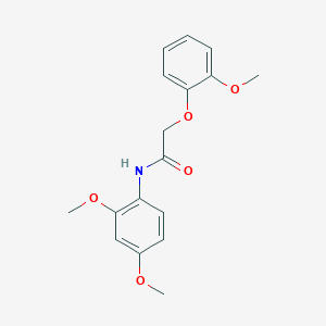 molecular formula C17H19NO5 B4641175 N-(2,4-dimethoxyphenyl)-2-(2-methoxyphenoxy)acetamide 